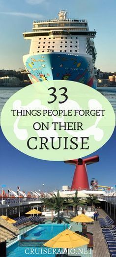 33 Things People Forget on Their Cruise