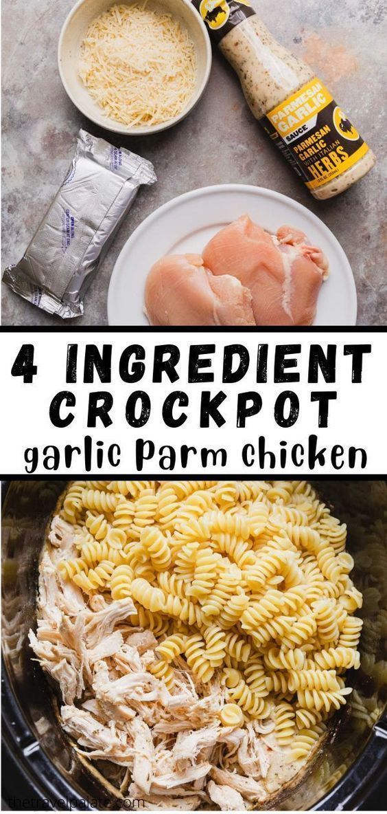 Crockpot Garlic Parmesan Chicken Pasta in 2023 | Chicken crockpot recipes easy, Dinner recipes crock