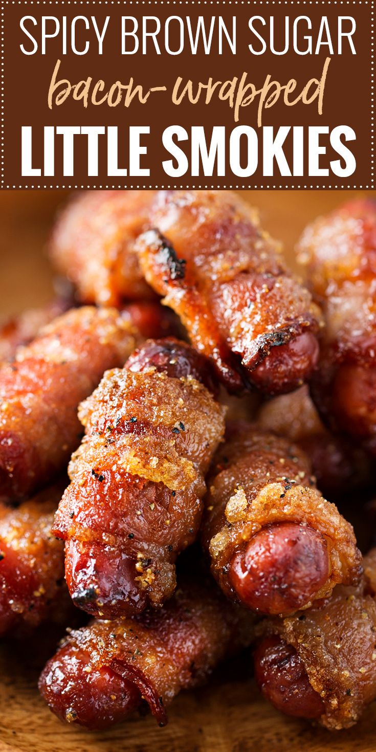 Bacon-Wrapped Little Smokies (sweet & spicy) – The Chunky Chef