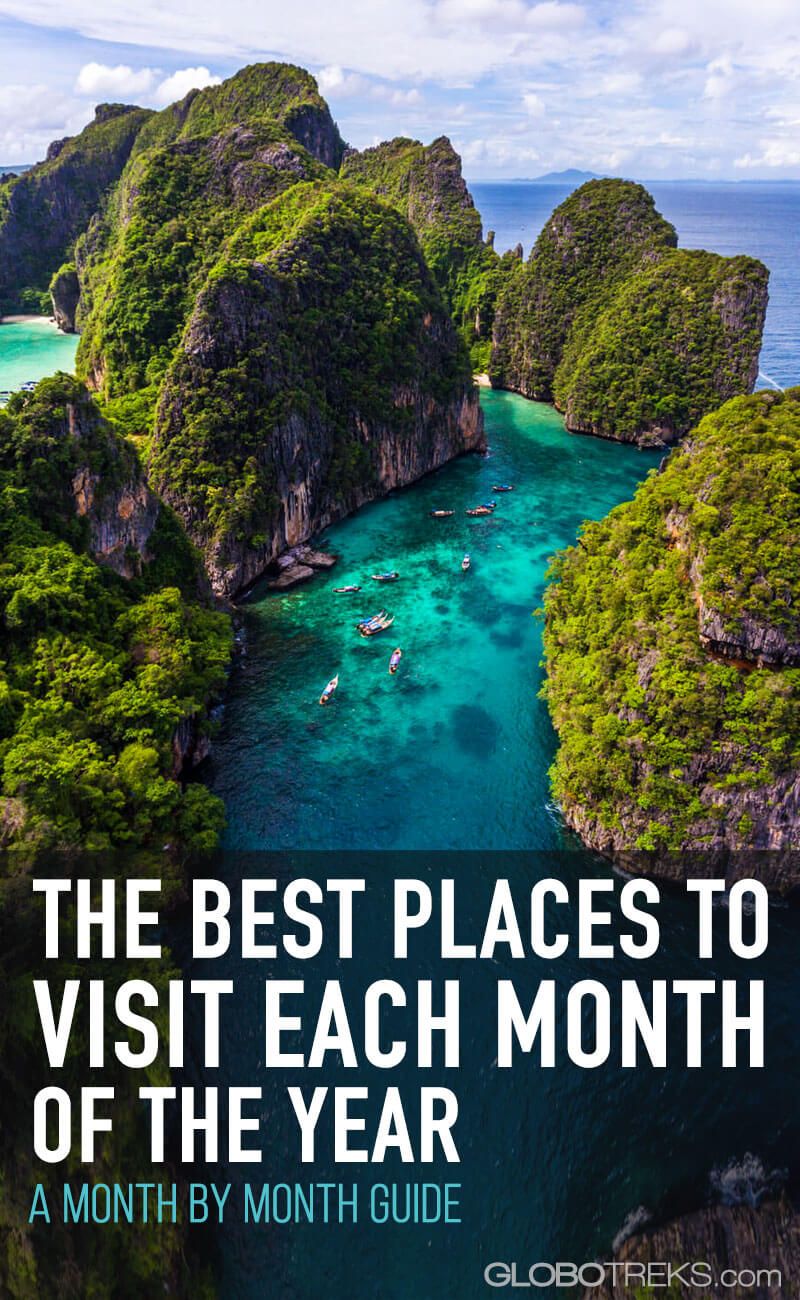 The Best Places To Visit Each Month of the Year