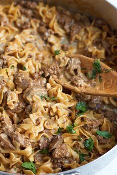 Best One Pot Ground Beef Stroganoff Ever!