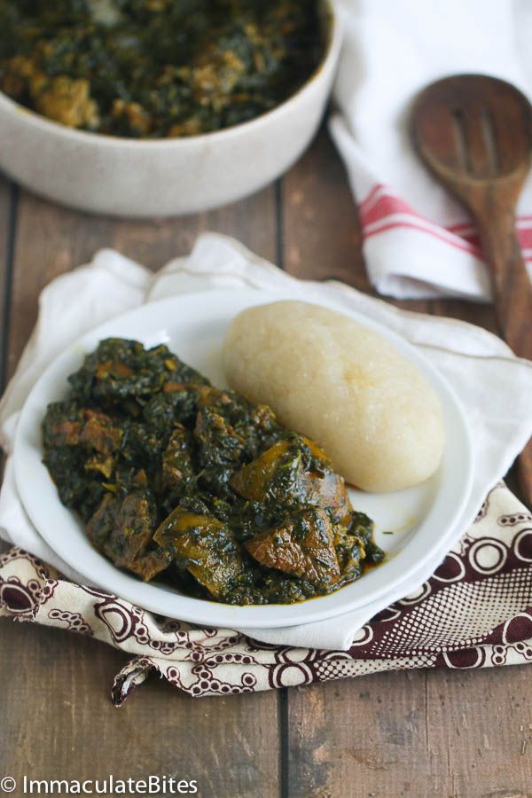 Eru Soup (Spinach/Okazi Leaves) + Video