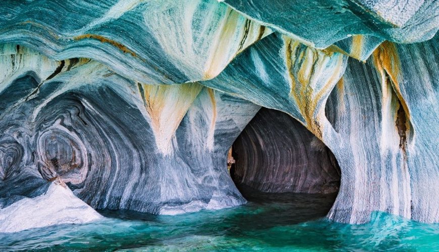 Marble Caves In Patagonia, Chile