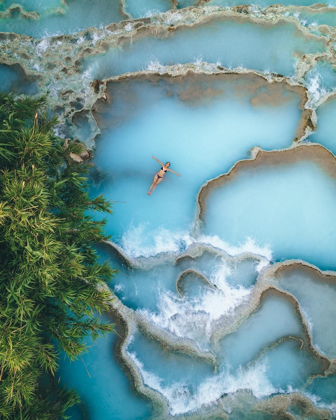 Cascate del Mulino Hot Springs Waterfall in Italy