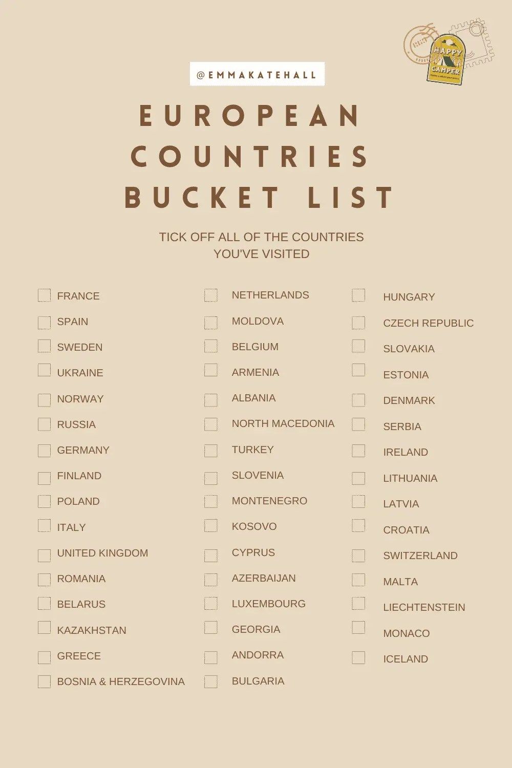 Bucket Lists – Emma Kate Hall