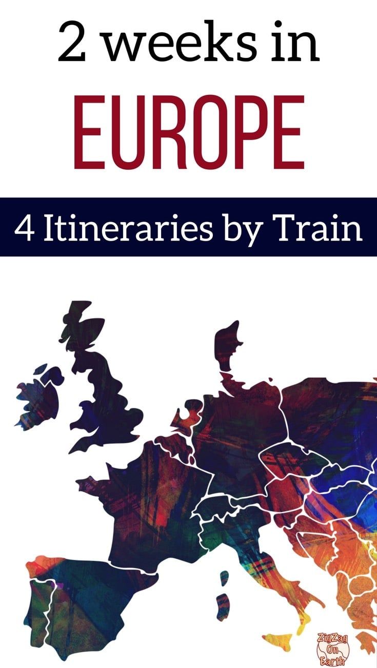 2 weeks in Europe Itinerary by Train – 4 detailed options (+ Tips)