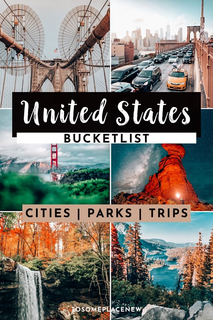 USA bucket lists places to visit