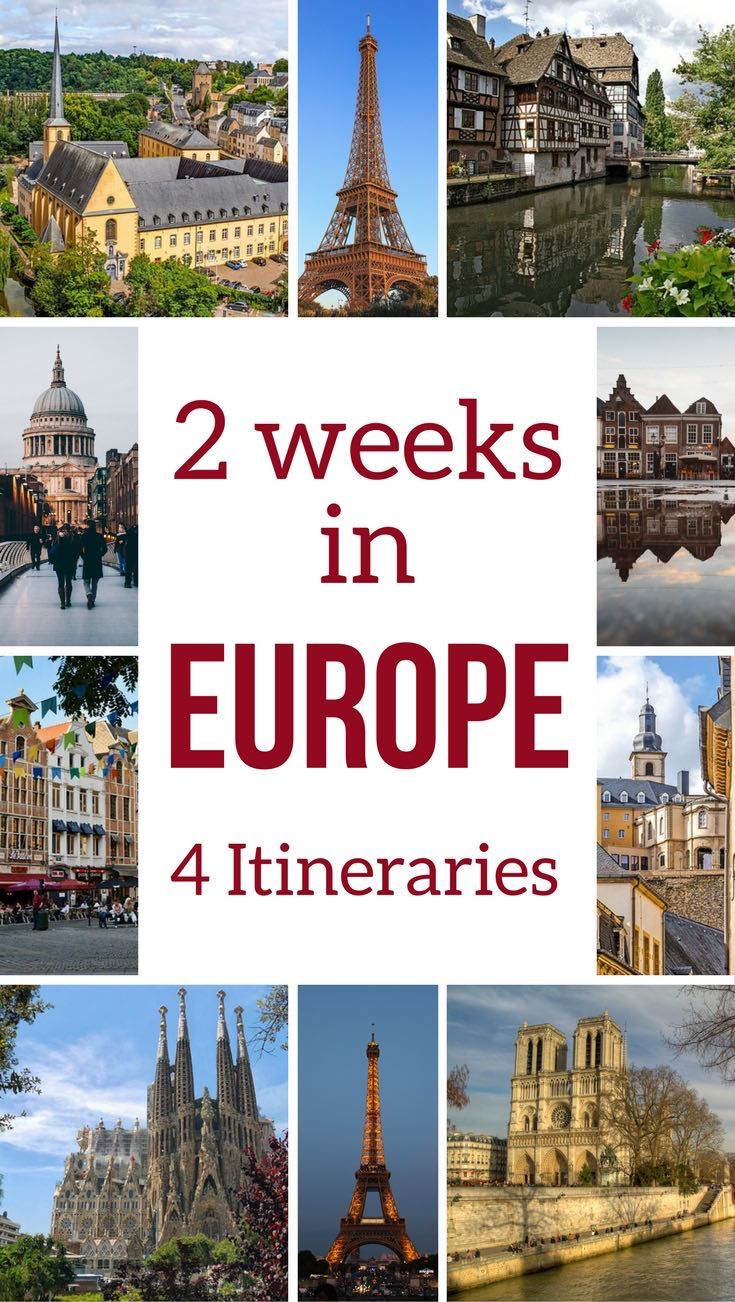 2 weeks in Europe Itinerary by Train – 4 detailed options (+ Tips)